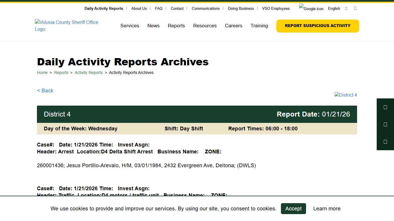 Daily Activity Reports Archives VSO